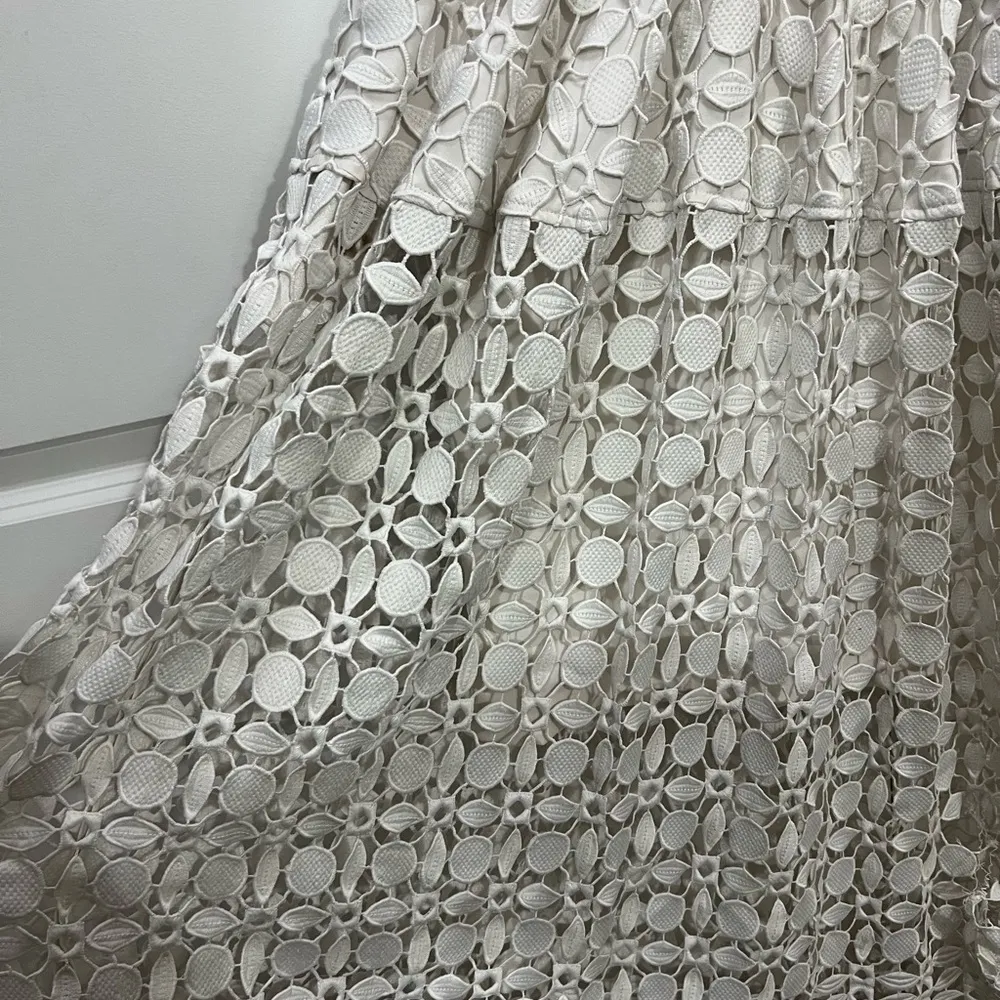 Nicholas White Tiered Lace Dress Size 2 US $695 - Image 4