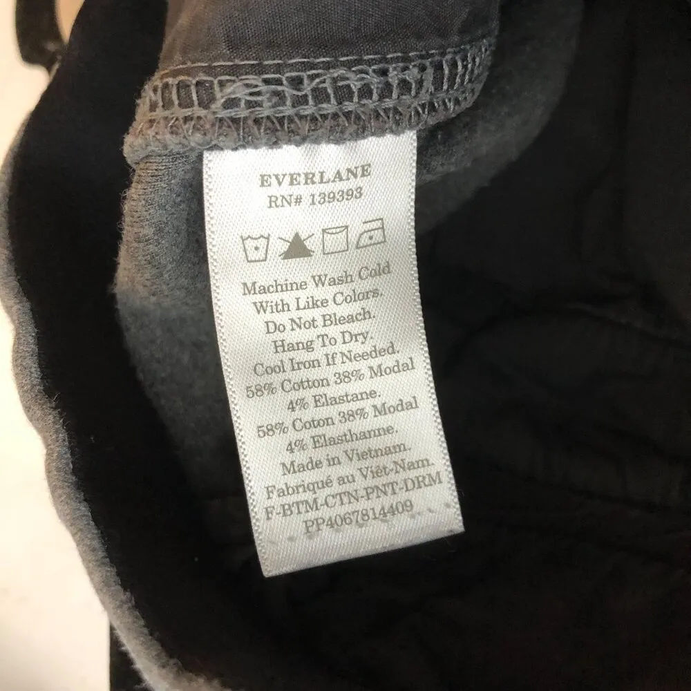 Everlane Womens Dream Pant Pintuck Pull On Drawstring Stretch Pockets Gray L - Image 5