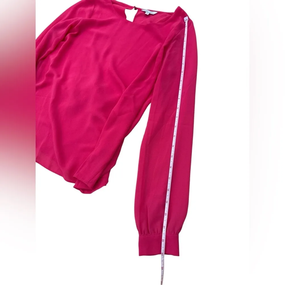 Naked Zebra Fuchsia Open-Back Blouse size small - Image 6