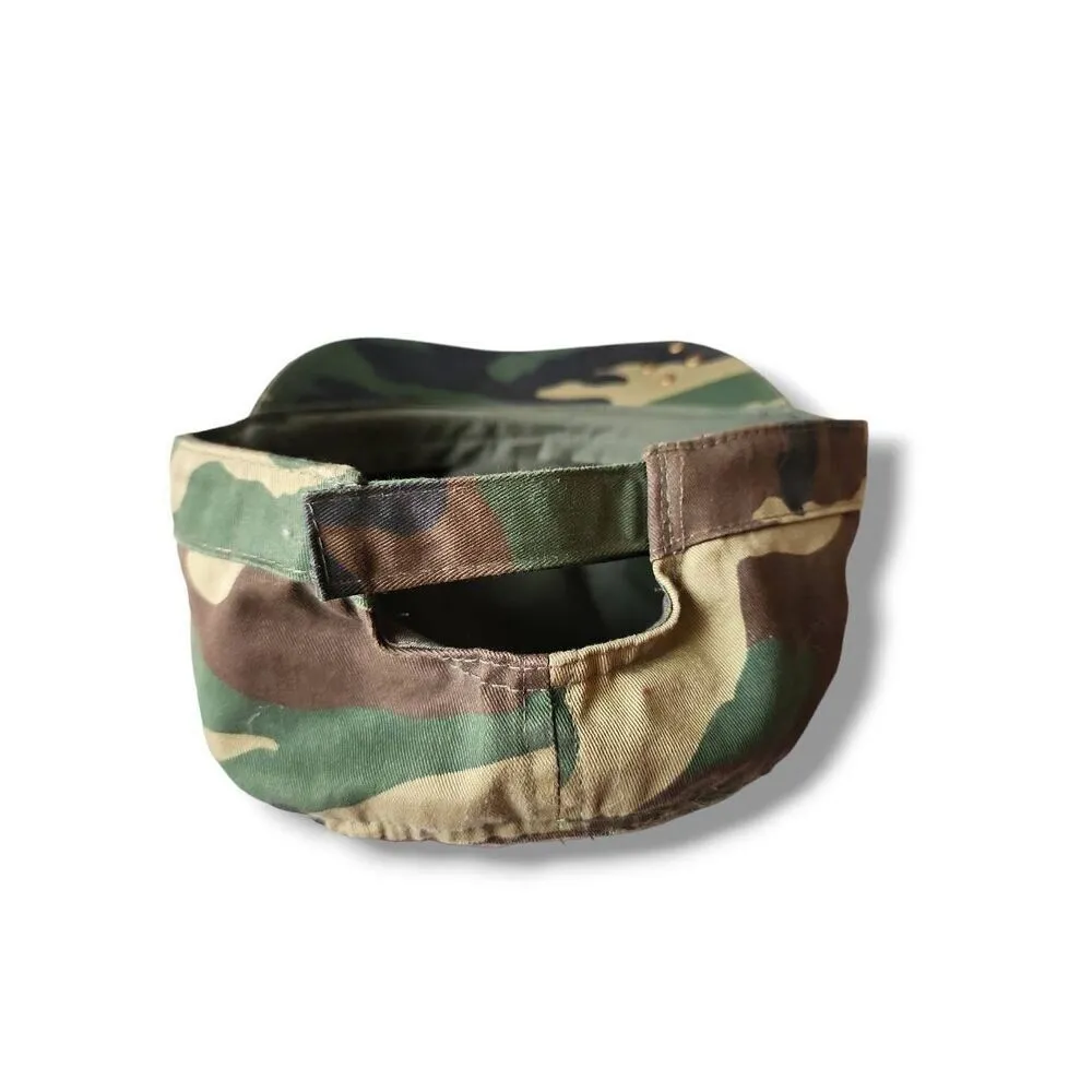 Vintage Y2K Cyber‎ Grunge Western Products Green Camo Rhinestone Cross Army Hat - Image 5