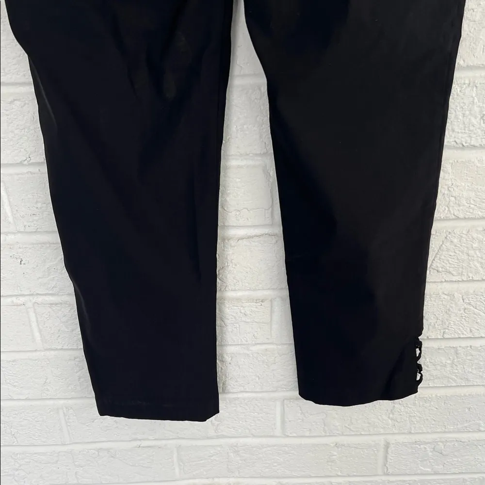 Counterparts Black Cropped Pants with Cutout Detail Size 10 - Image 8