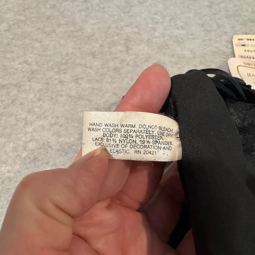 Wacoal Black Lace Trim Slip Camisole Nightgown Lingerie Womens M NEW - Image 14