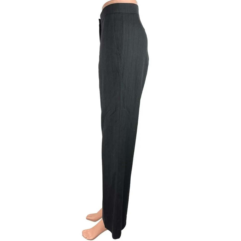 Piazza Sempione Judy High Rise Pull On Flat Front Straight Leg Dress Pants Sz 42 - Image 2