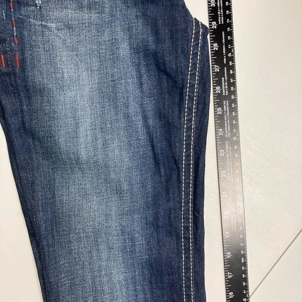 MEK Denim, CapeTown, Bootcut Jeans, distressed Blue Size 28 - Image 12