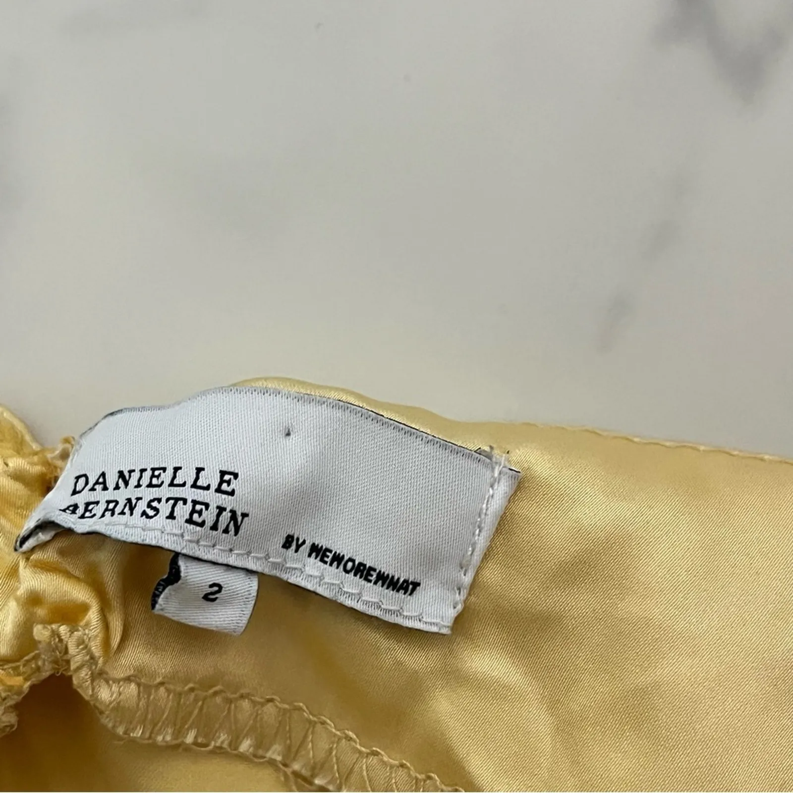 Danielle Bernstein Golden Hour Puff Sleeve Mini Dress Butteryellow  Sz 0 - Image 4