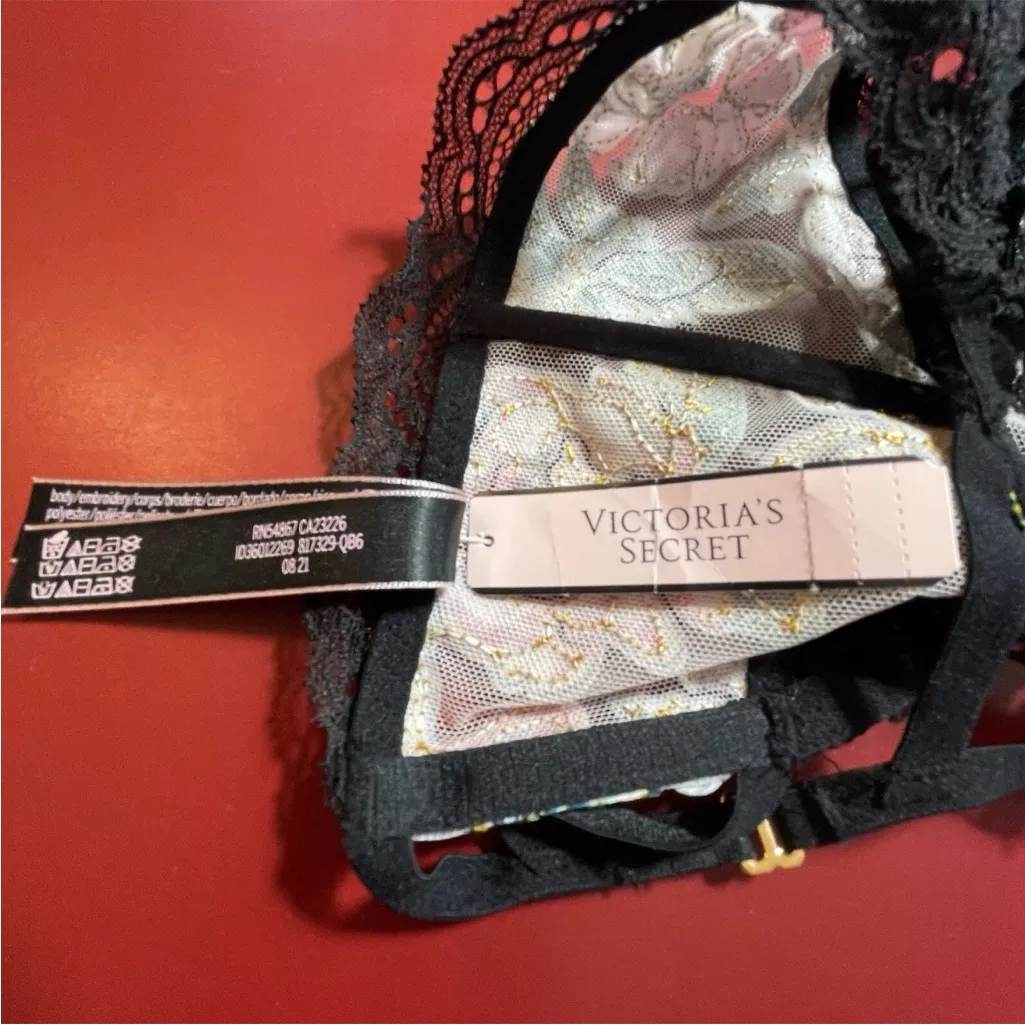 Victoria’s Secret Garter Belt XS/S Black Lace Floral Boudoir Lingerie NWT Sexy - Image 11