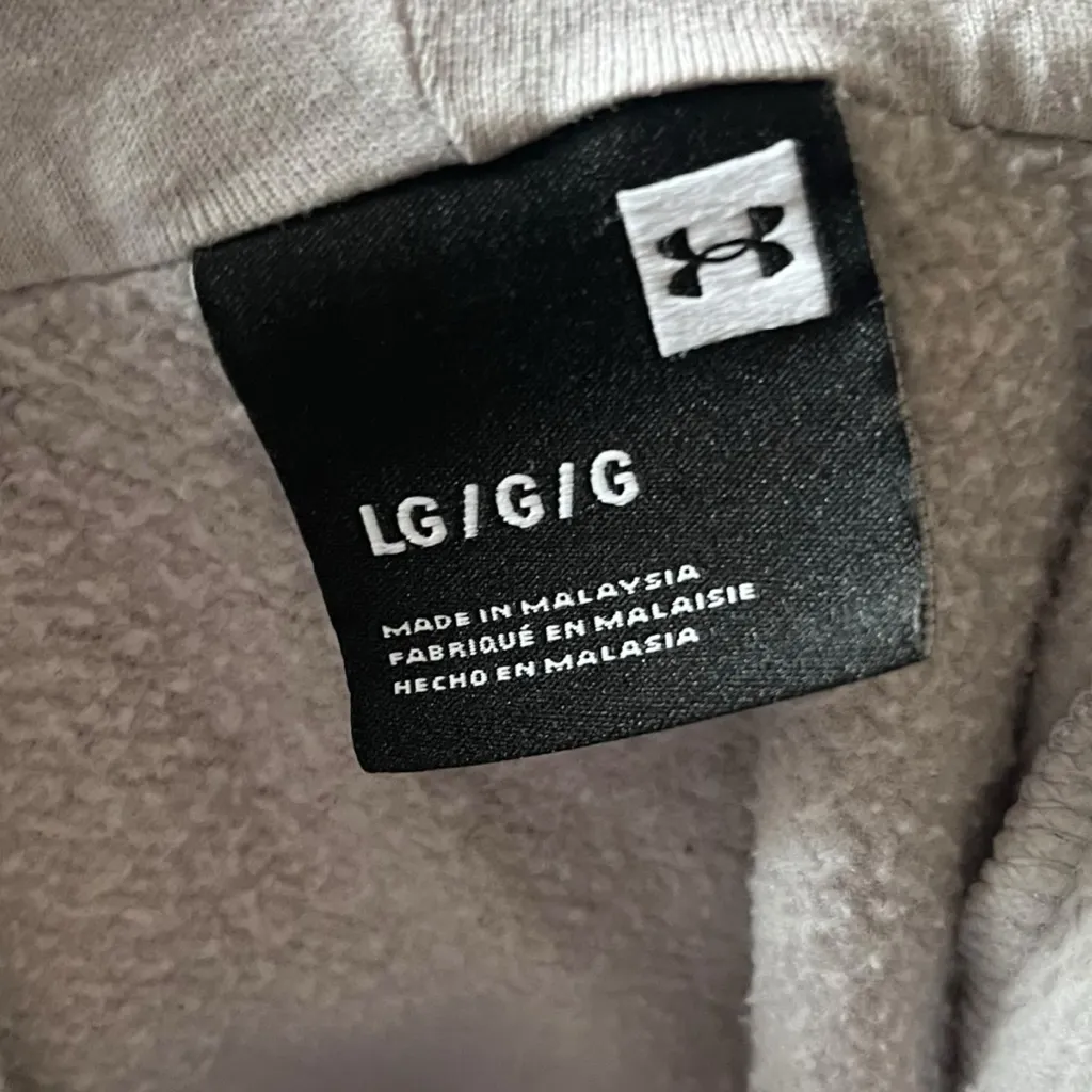 Old Navy‎ Under Armour Black and Cream Zip-Up Sweaters Size Large Casual Lounge - Image 5