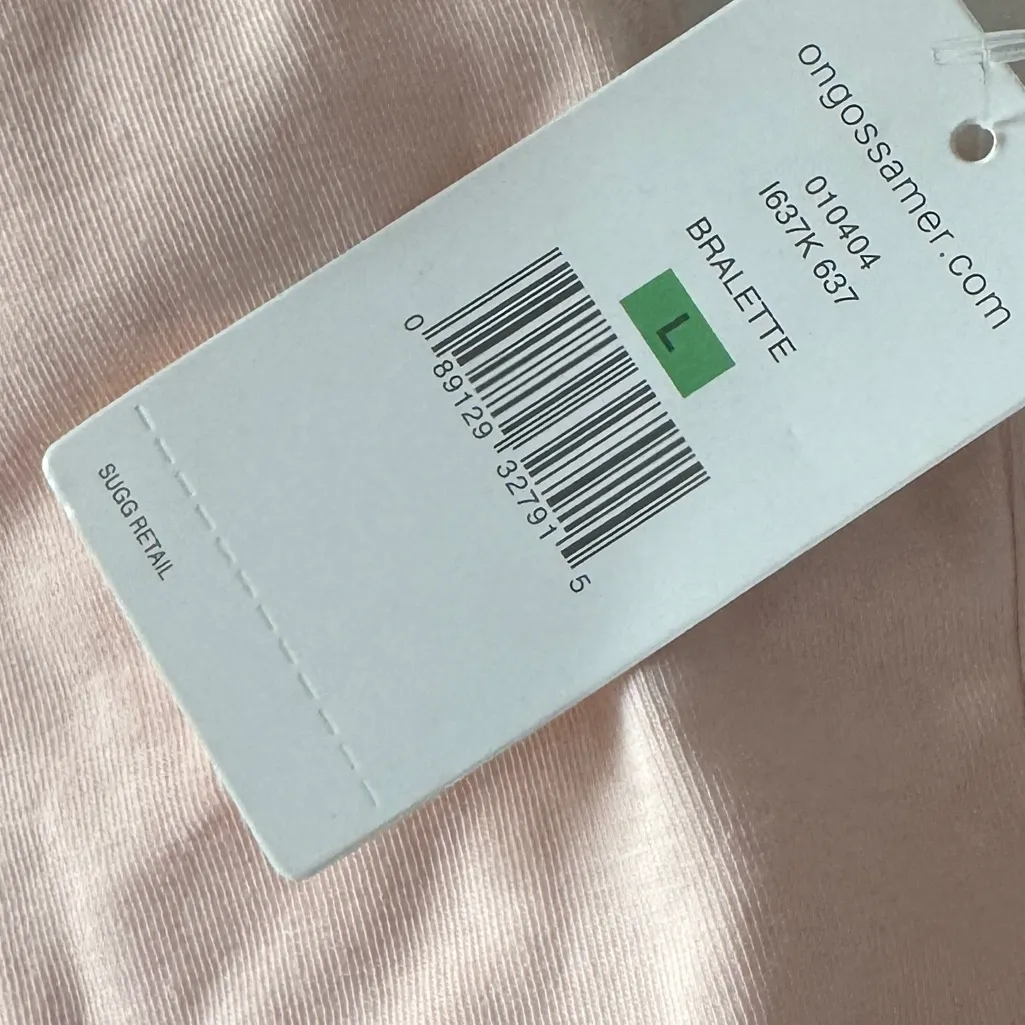 On Gossamer
Cabana Cotton Blend Stretch Bralette large nwt - Image 5