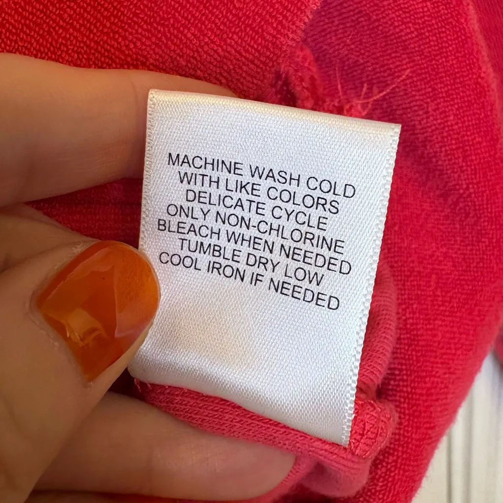 Juicy Couture Hot Pink Velour Zip Up Y2K Revival Track Jacket Small - Image 6