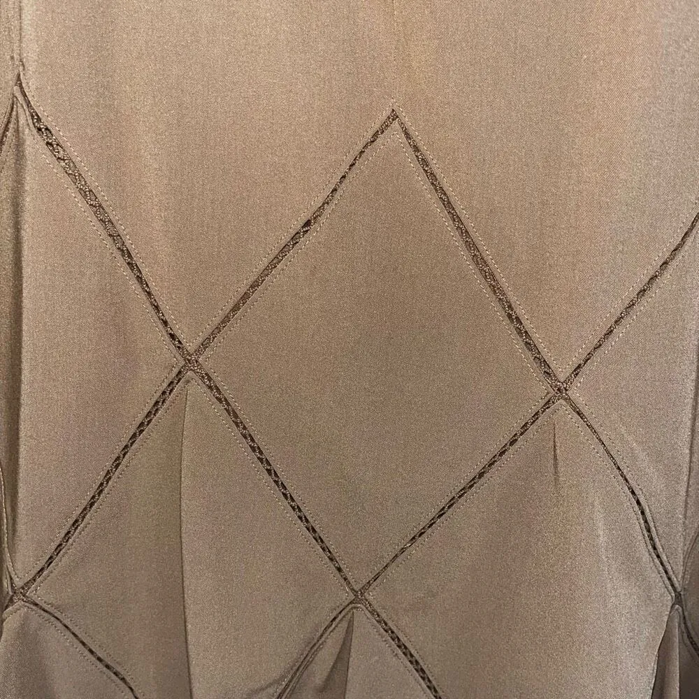 For the Republic light brown fit n flare‎ perforated lined skirt 14 - Image 4