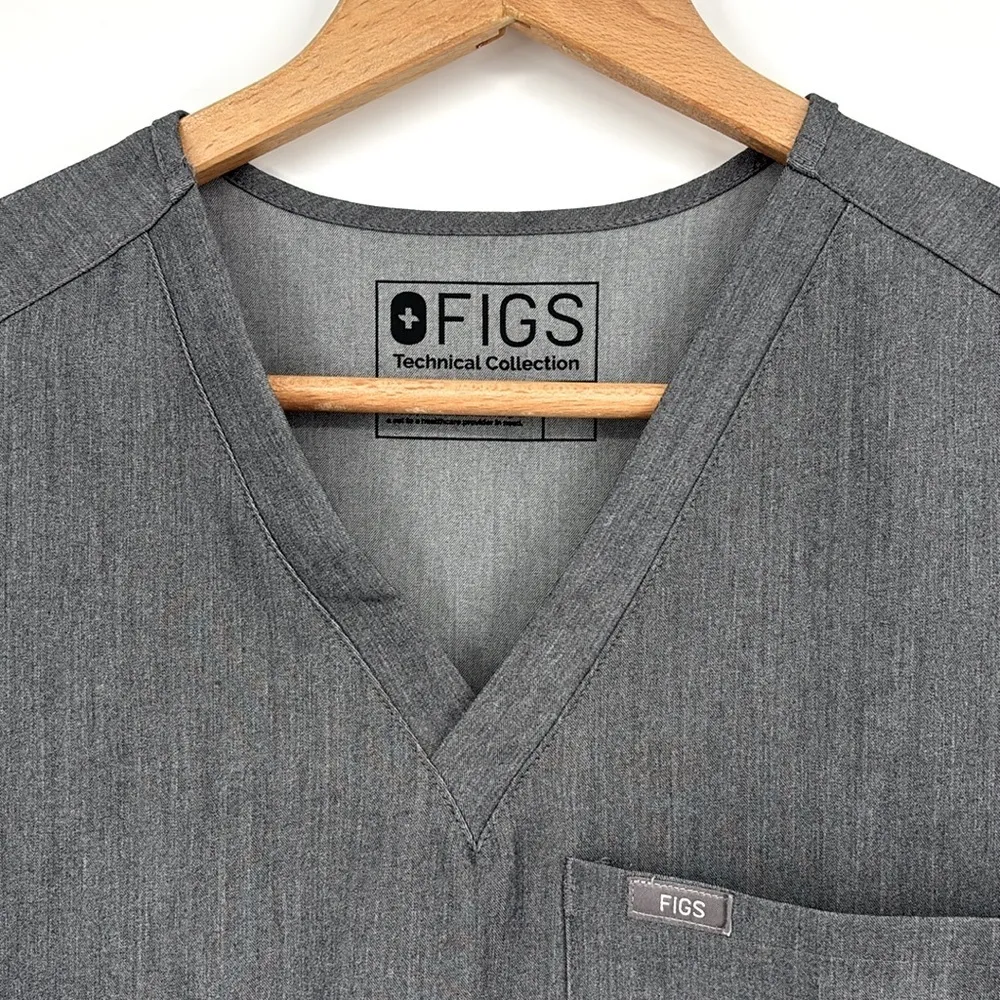 Figs Threads for Threads Caterina One Pocket Scrub Top Women’s Size XS in Gray - Image 2
