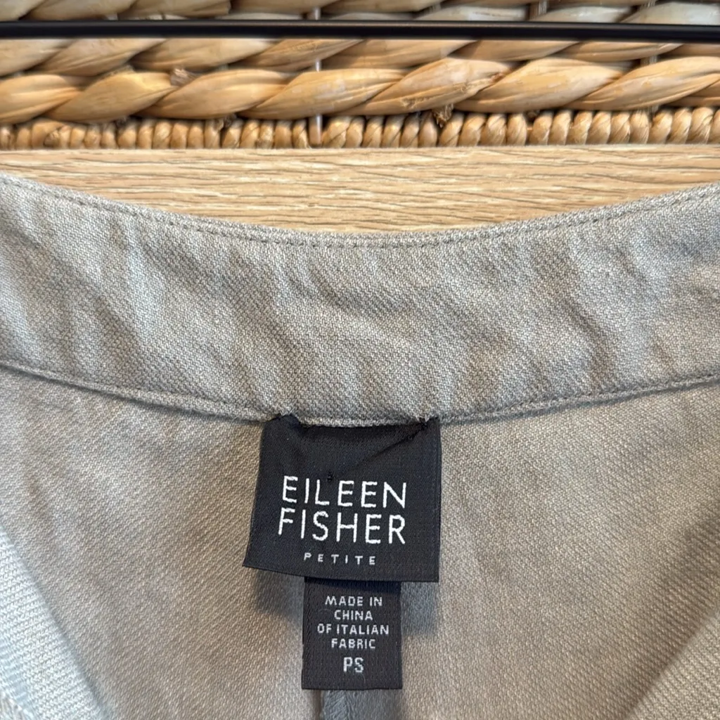 Eileen Fisher Mid-Rise Linen Blend Casual Straight Leg Pant, PS Petite Small - Image 7