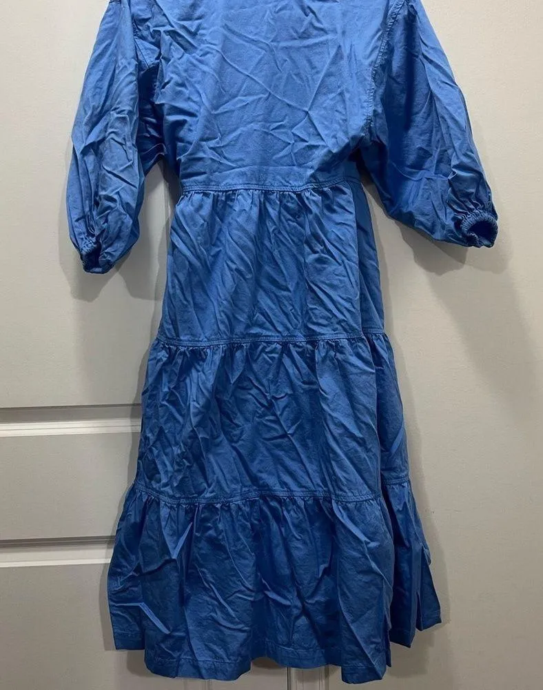 Sweet Baby Jamie Blue Tiered Wrap Dress Size XS $276 - Image 6