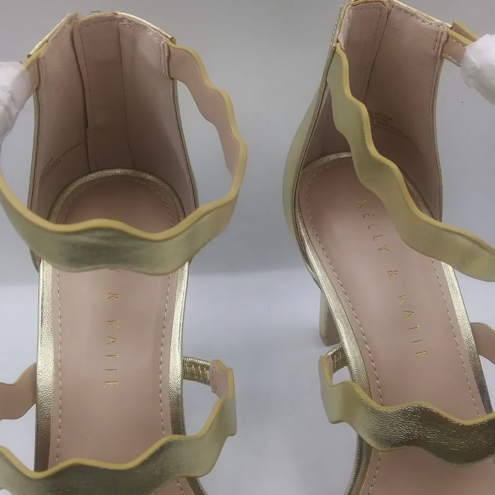 strappy gold heels - Image 7