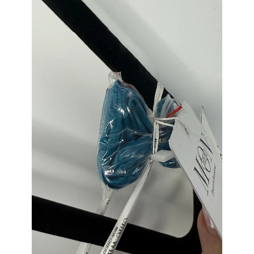 NEW Ellie Wilde Mon Cheri Formal Gown Women 2 Blue Embroider Floral Pageant Prom - Image 7