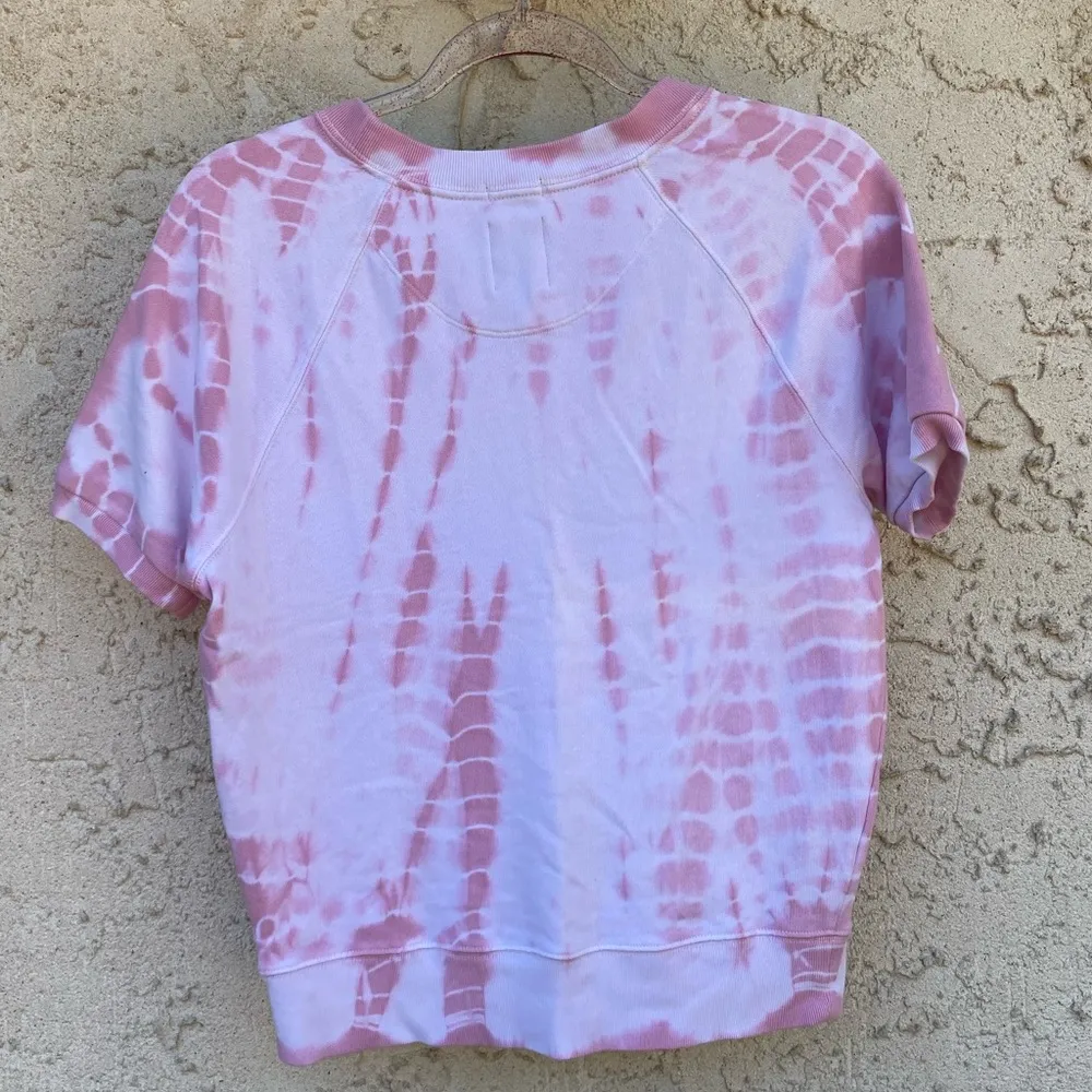 Gap Sweats Size extra small white and pink tie dye sweatshirt shirt sleeve - Image 4