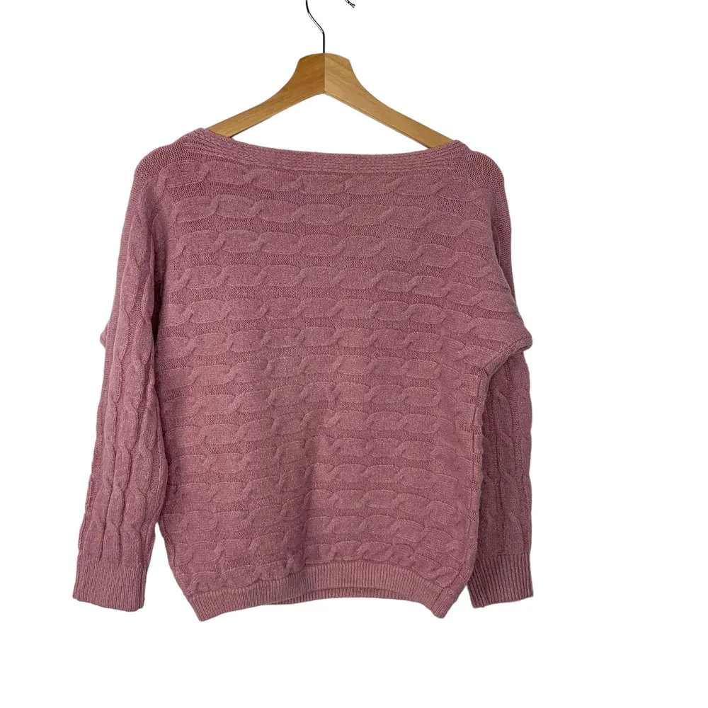 Military Hippie Dusty Rose Sweater Flower Pin Large NWT - Image 3