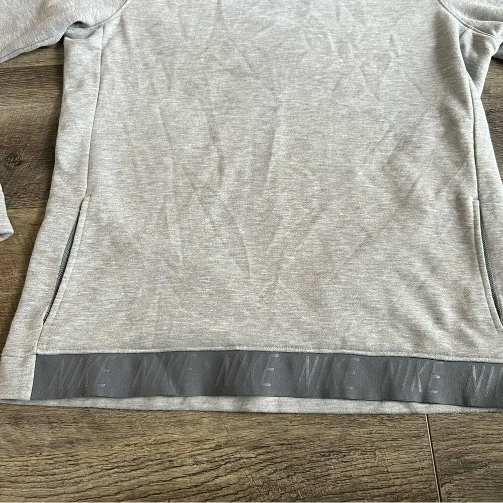 Nike Dry Cowl Funnel Neck Pullover Top Heather Gray Medium - Image 10