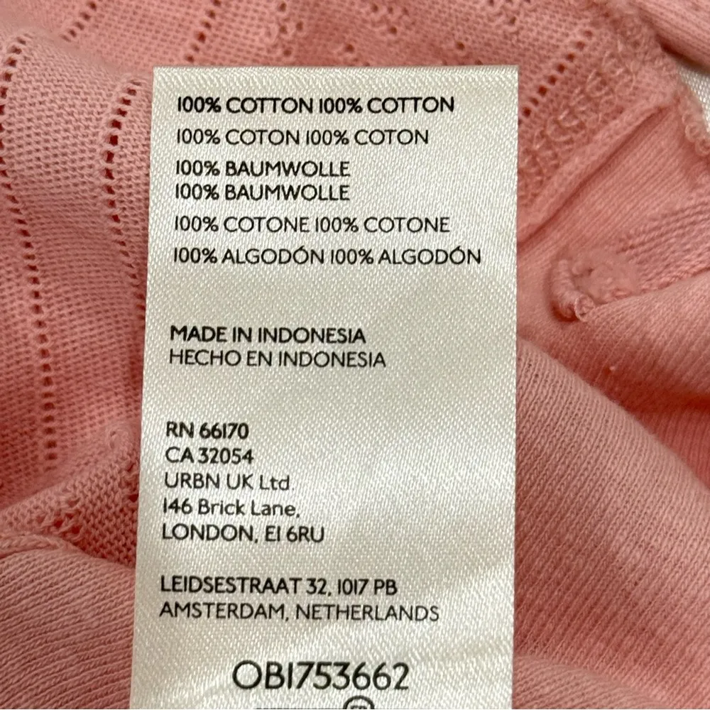 Free People We The Free Sweet And Salty Tee Shirt 3/4 Sleeve Pink Lotus Size XS - Image 7