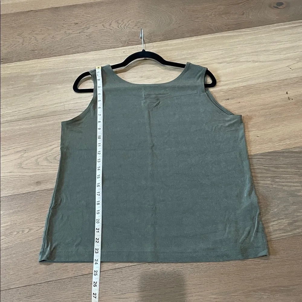 Chico's Travelers Cardigan, Sleeveless Top, Pants Size 3 - Green - 3 Piece Set - Image 6