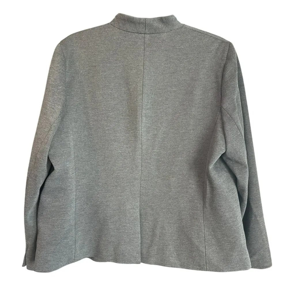 J.Crew 365 Womens Going Out Blazer Size 18 Gray Collarless Career Office - Image 3