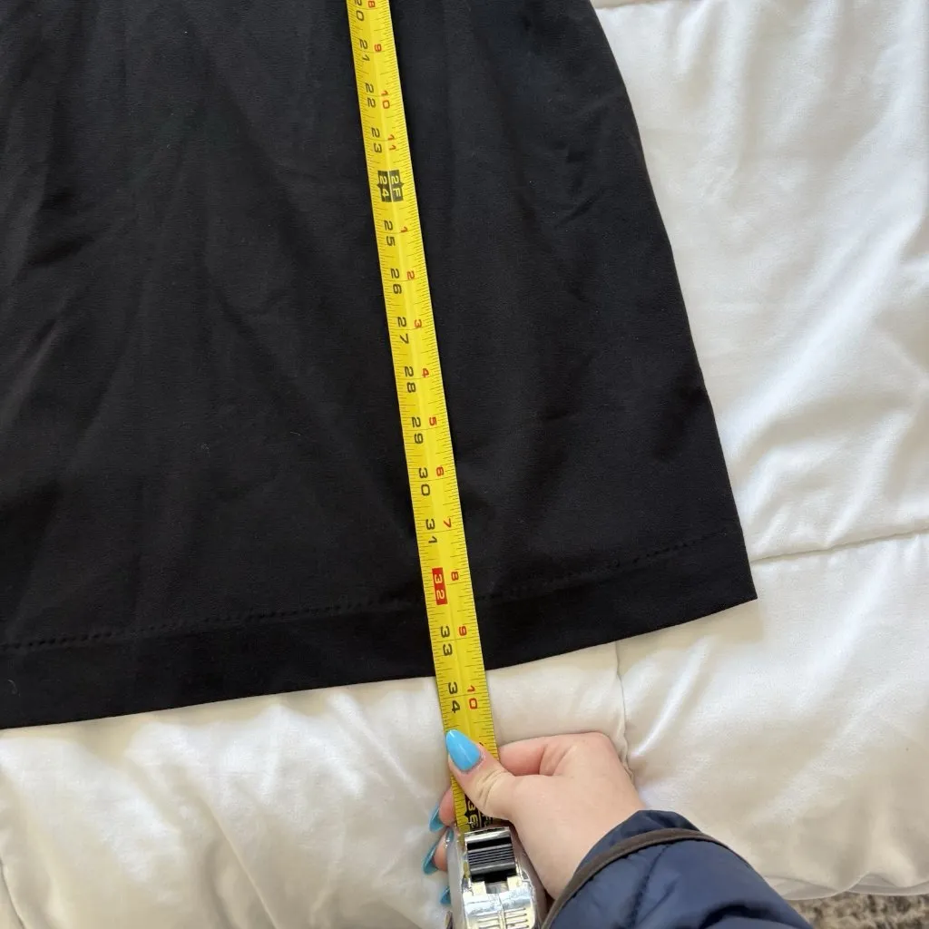 Retro Y2K Polka Dot White Black Midi Halter Dress Womens Size Large Office Work - Image 4