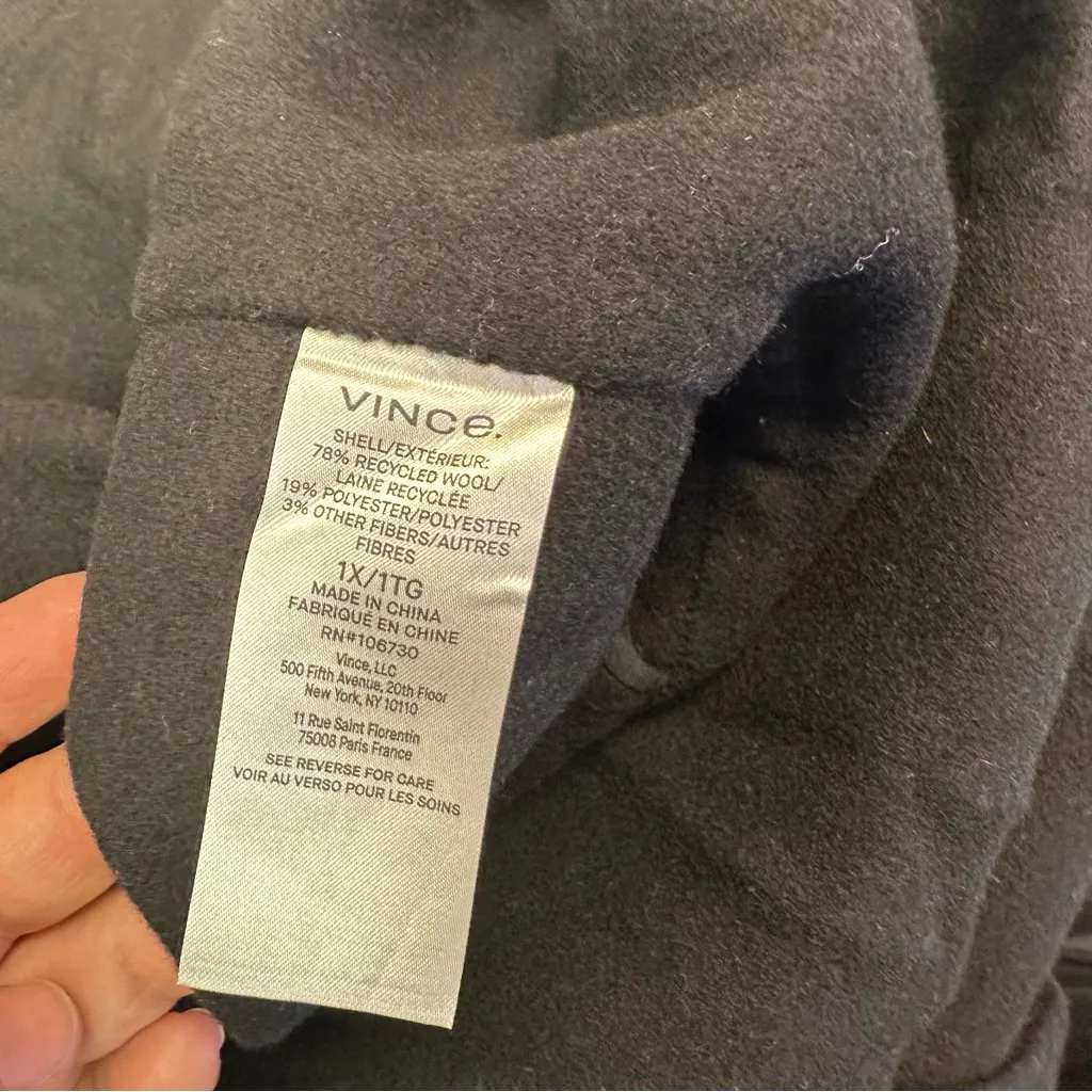 Vince Charcoal Wool Blend Coat - Image 4