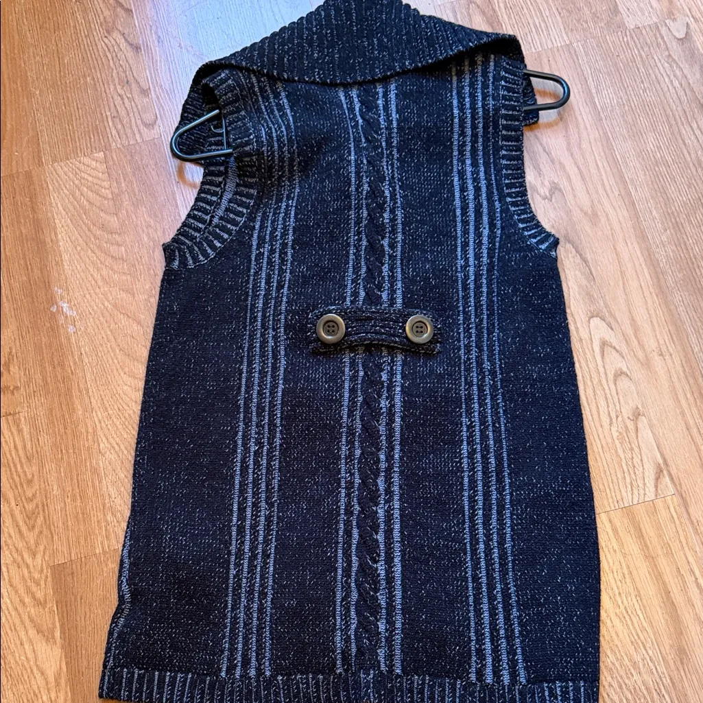 Style & Co. Black Knit Vest with Buttons - Image 5