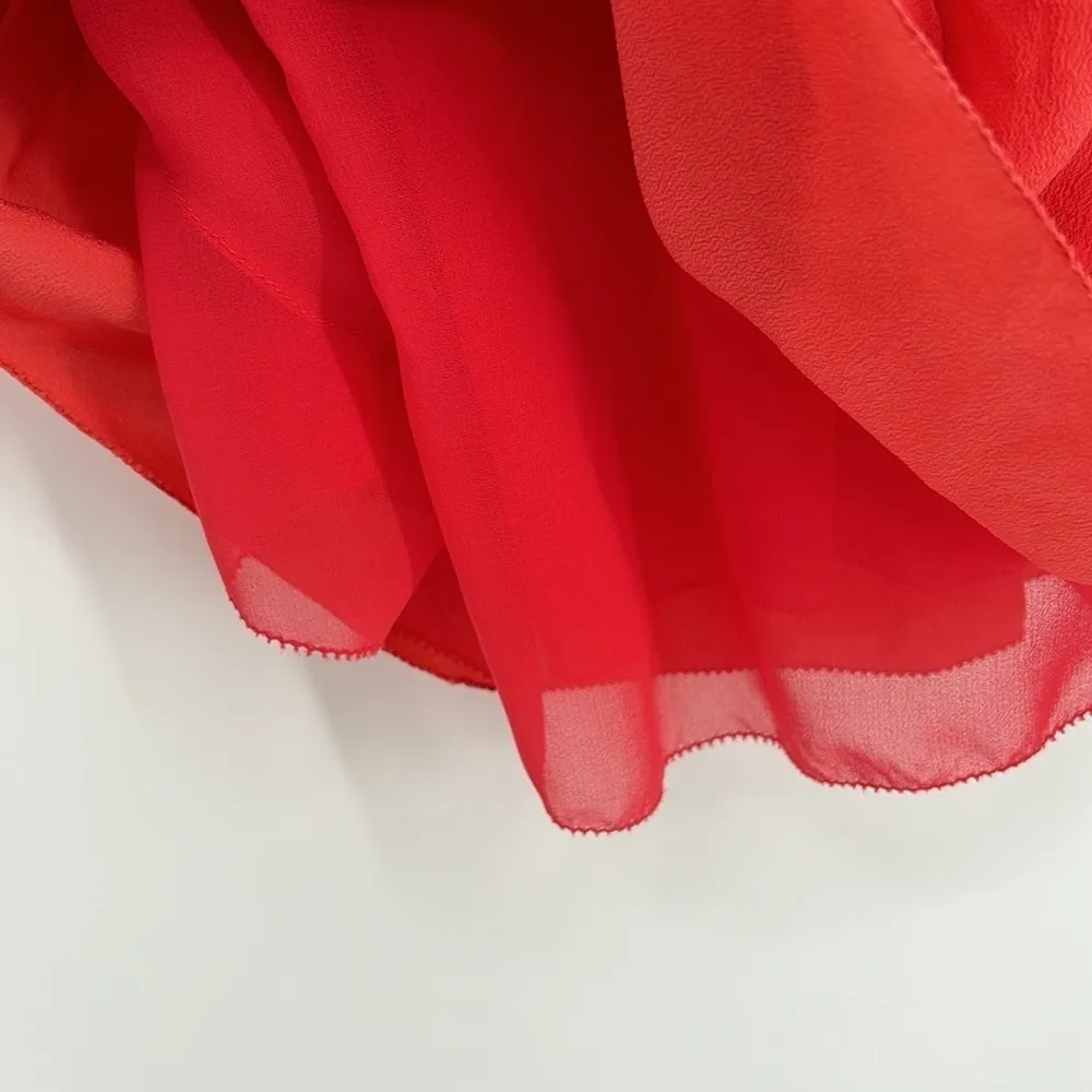 T. Babaton Aritzia 100% Silk Mini Dress With Pockets Women’s Size XS in Coral - Image 5