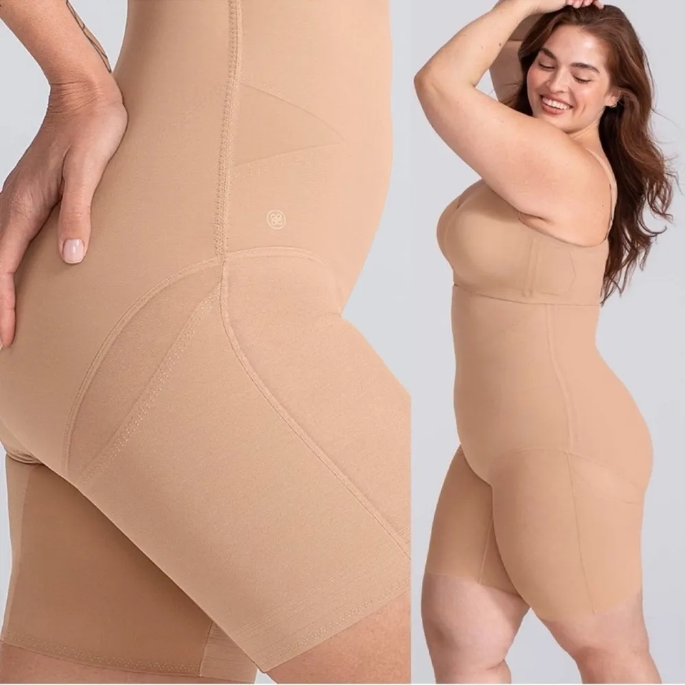 Honeylove SuperPower High Compression Breathable Sculpt Shorts Sand Plus Size 2X - Image 3