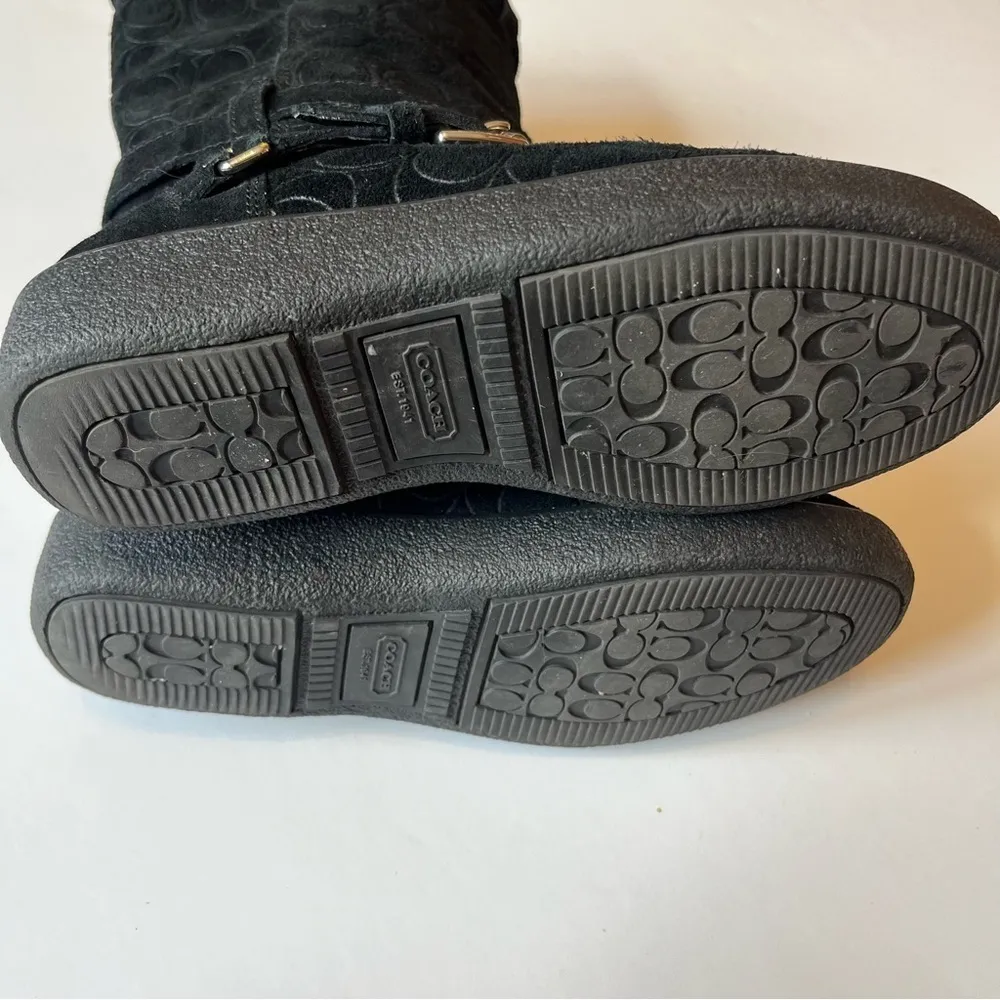 COACH Thelma Black Suede Boots Size 7 - Image 7