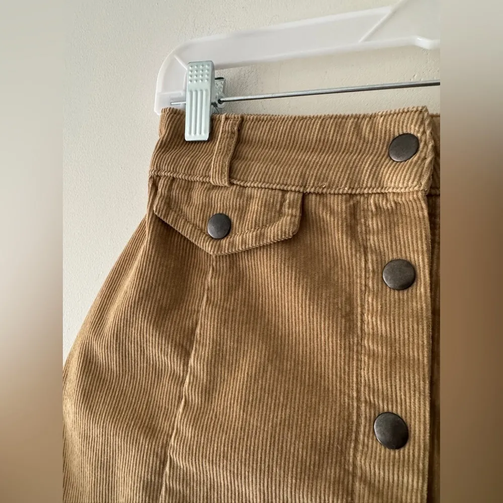 BDG Urban Outfitters Tan Brown Corduroy Button Front Mini Skirt - Image 2