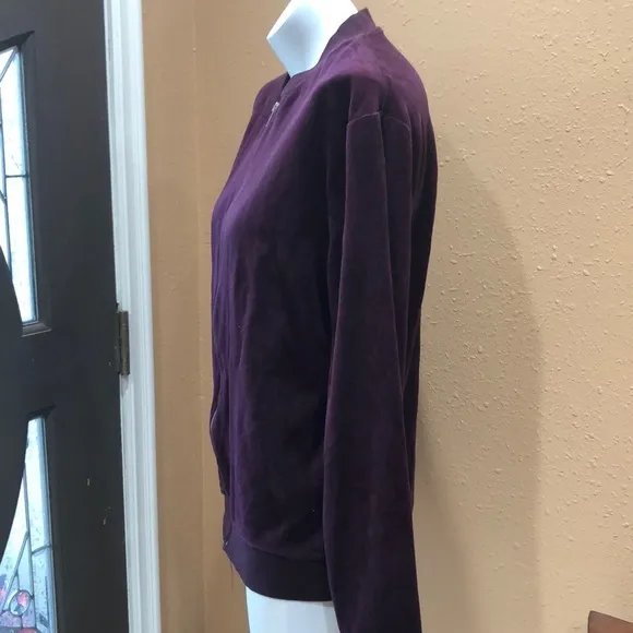 ASOS purple full zip long sleeve sweatshirt - Image 3