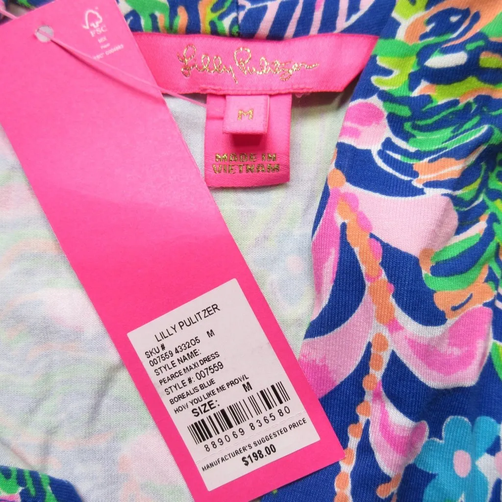 NWT Lilly Pulitzer Pearce Maxi in Borealis Blue How You Like Me Prowl Dress M - Image 4