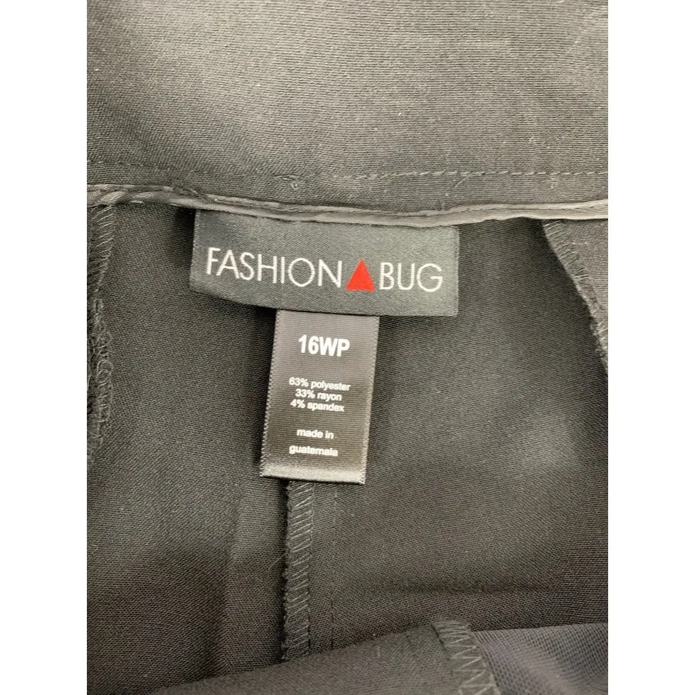 Right Fit by Fashion Bug Women's Black Straight Leg Comfort Waist Pants - Image 3