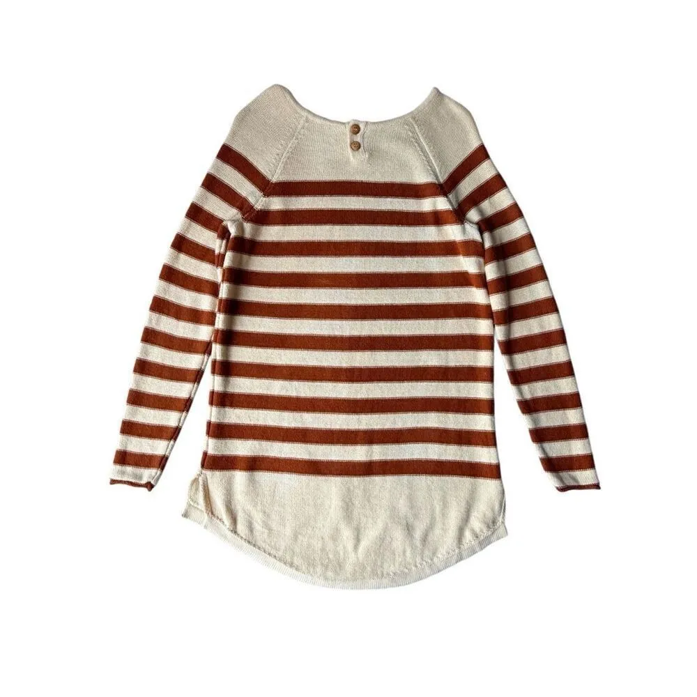 Free People Beach 100% Cotton Striped Renegade Tunic Sweater - Image 6
