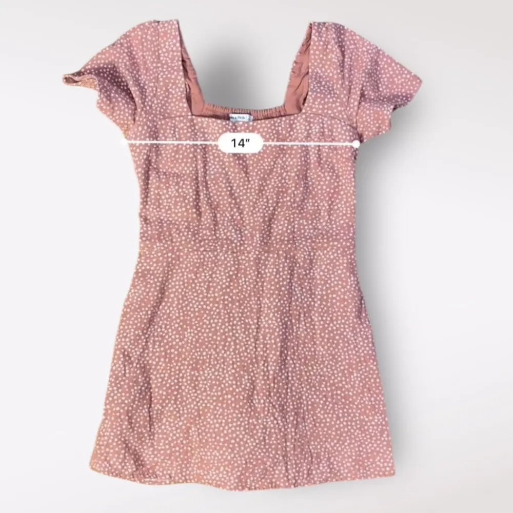 Abercrombie & Fitch Linen Polka Dot Romper Womens Size‎ XS Pink White - Image 4