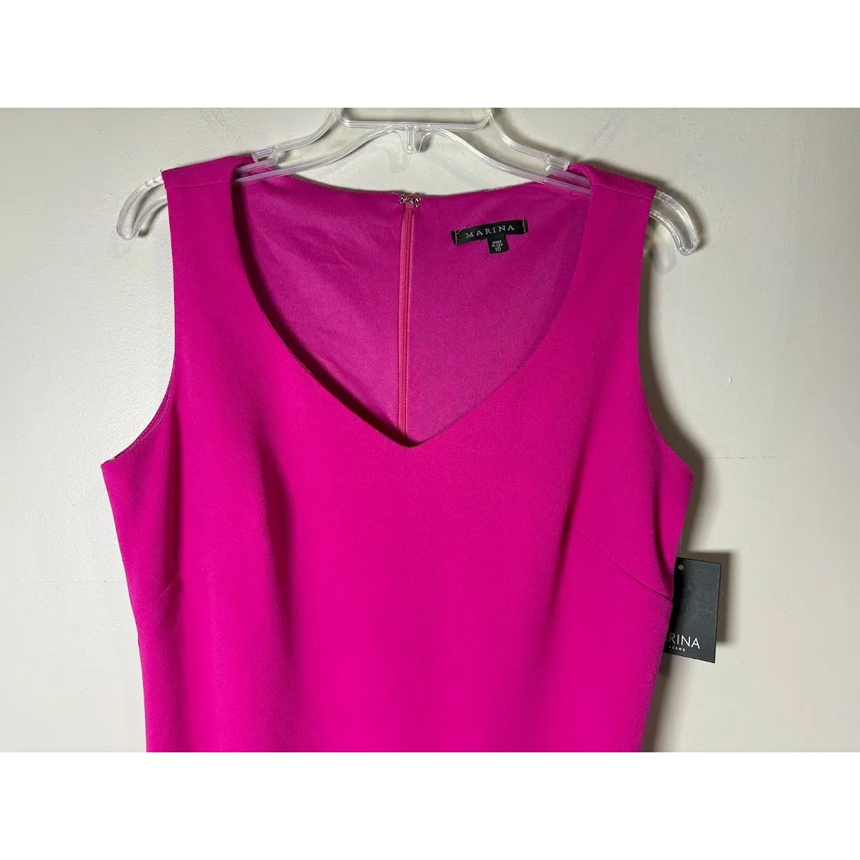 Marina Hot Pink Sleeveless V - Image 2