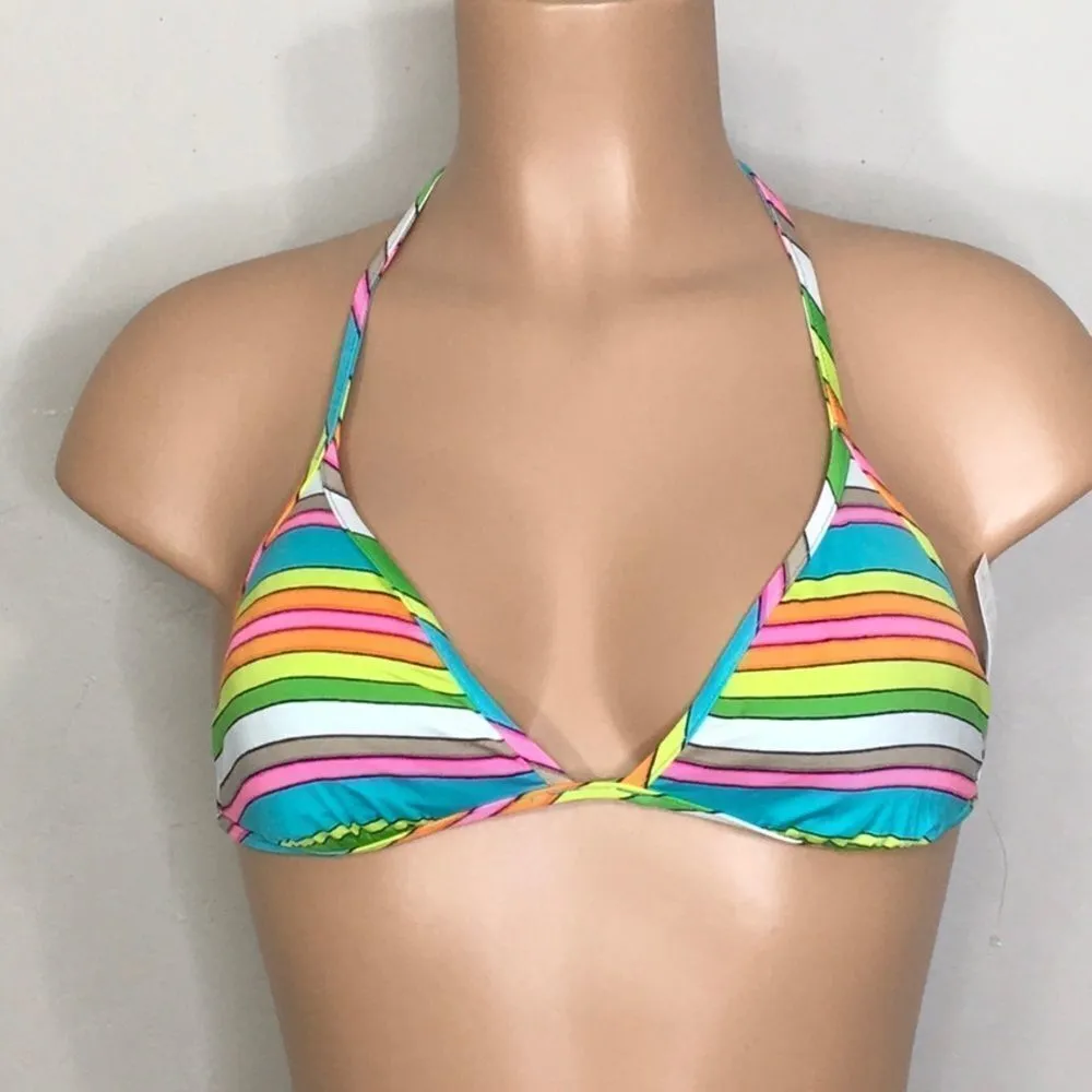 Trina Turk multi stripe triangle bikini top. size 6   NWT - Image 3