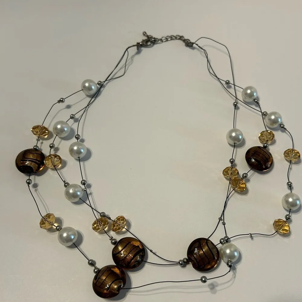 LOFT Outlet Mutistrand bead necklace with lobster clasp - Image 2