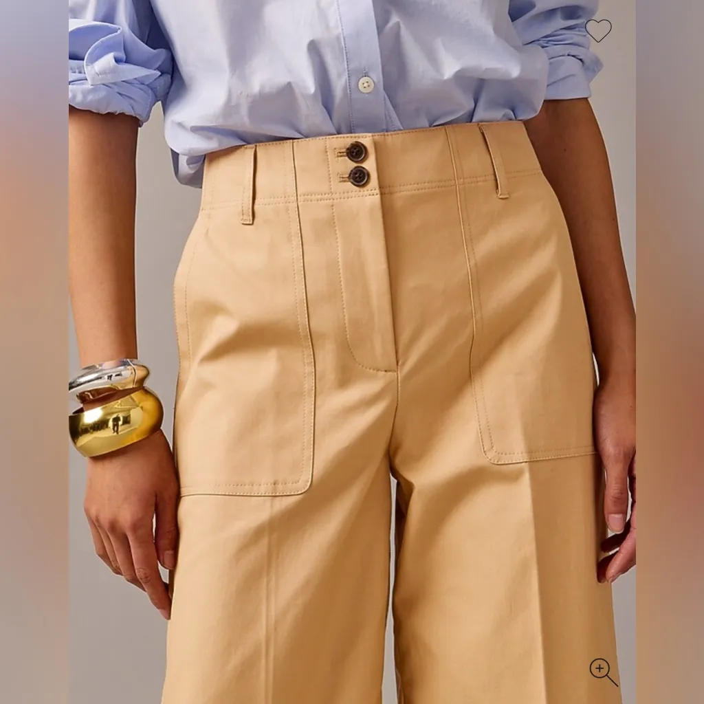 NWT J. Crew Collection wide-leg pant in trench canvas sz 6 - Image 7