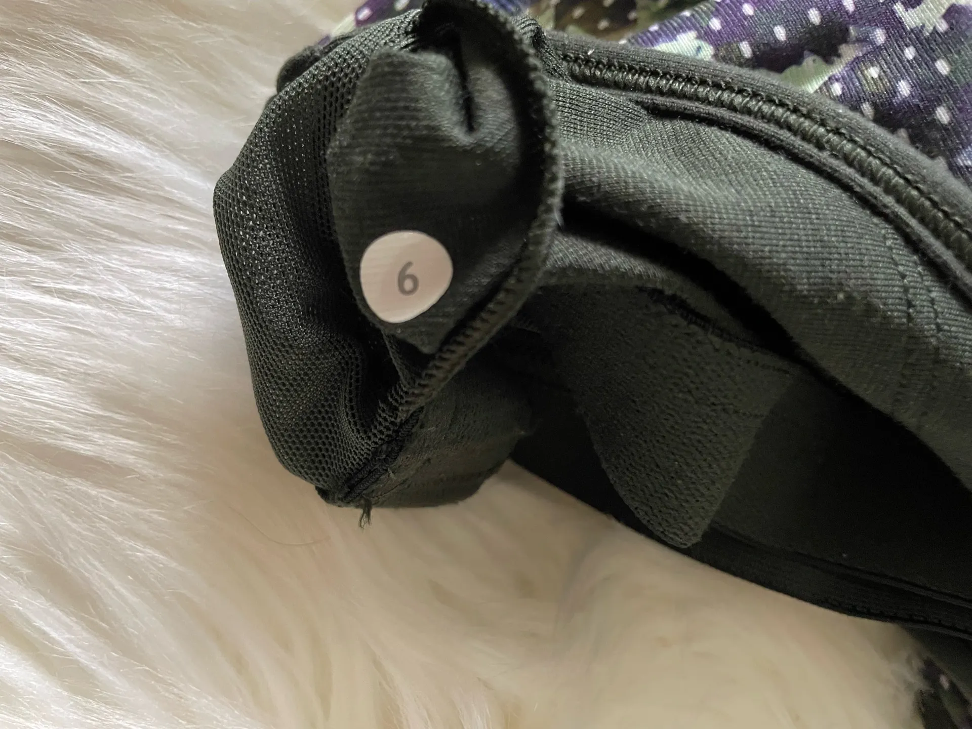 LULULEMON  Power Y Tank Top Olive Green Purple Floral Multi Dot  - Image 9