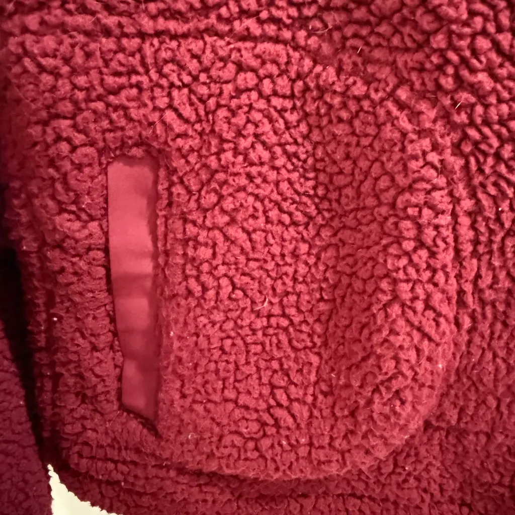 No Boundaries Burgundy Quarterzip and Shorts Set XS Loungewear Comfy - Image 6