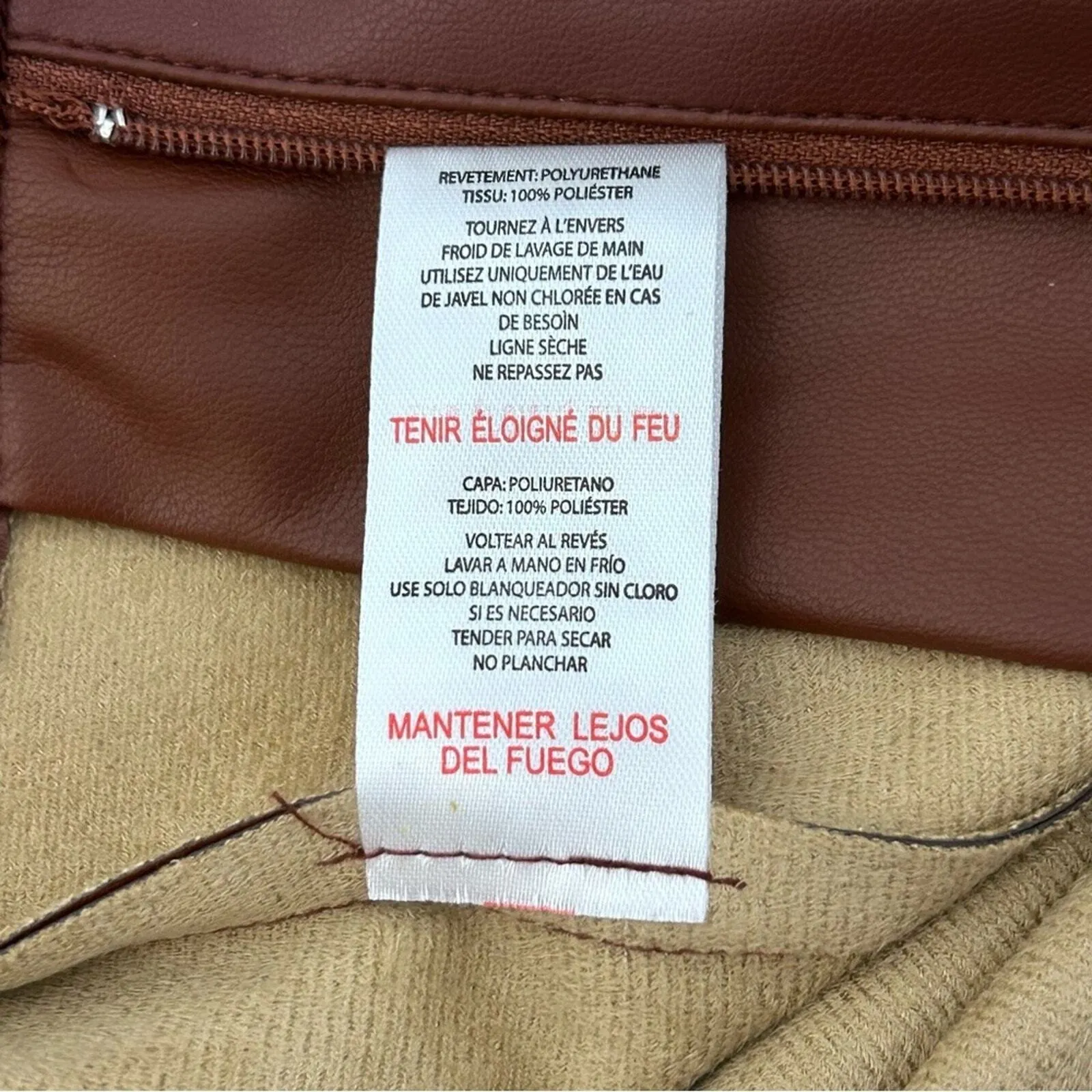 Jason Wu Faux Leather Pants Brown High Waist Straight Leg Modern Chic Trousers S - Image 9