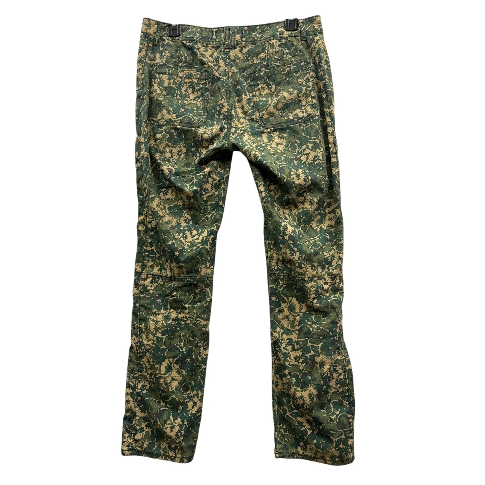 HEI HEI Women's Floral Camo Utility Pants Straight Leg Casual Streetwear 29 Green - Image 2