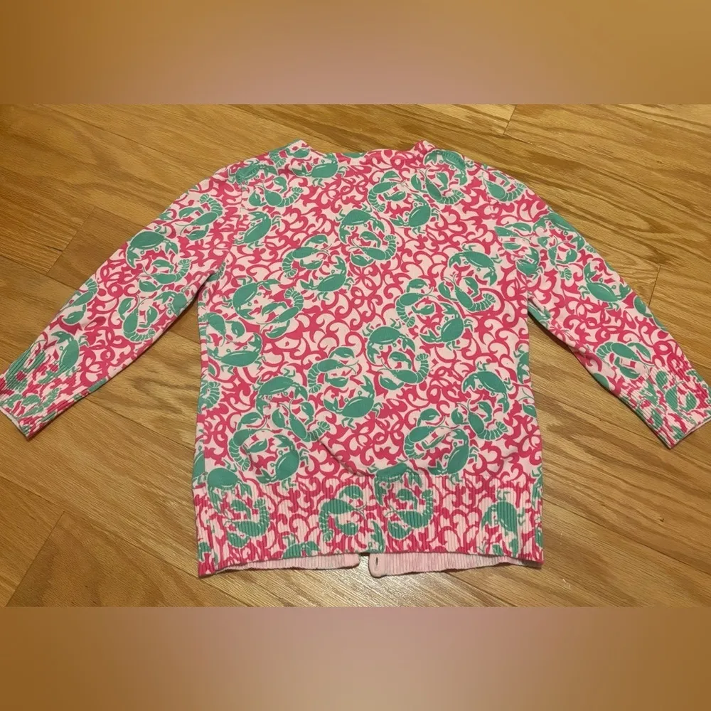 Women’s L.L. Bean Lobster & Crab Button Down Cardigan Size XS 100% Cotton - Image 4