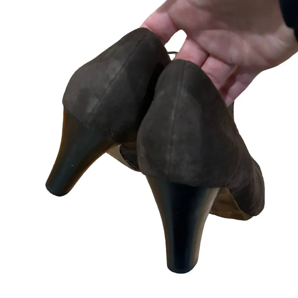 Clarks Artisan Society Gown Brown Suede Leather Booties Sz 9.5 - Image 6