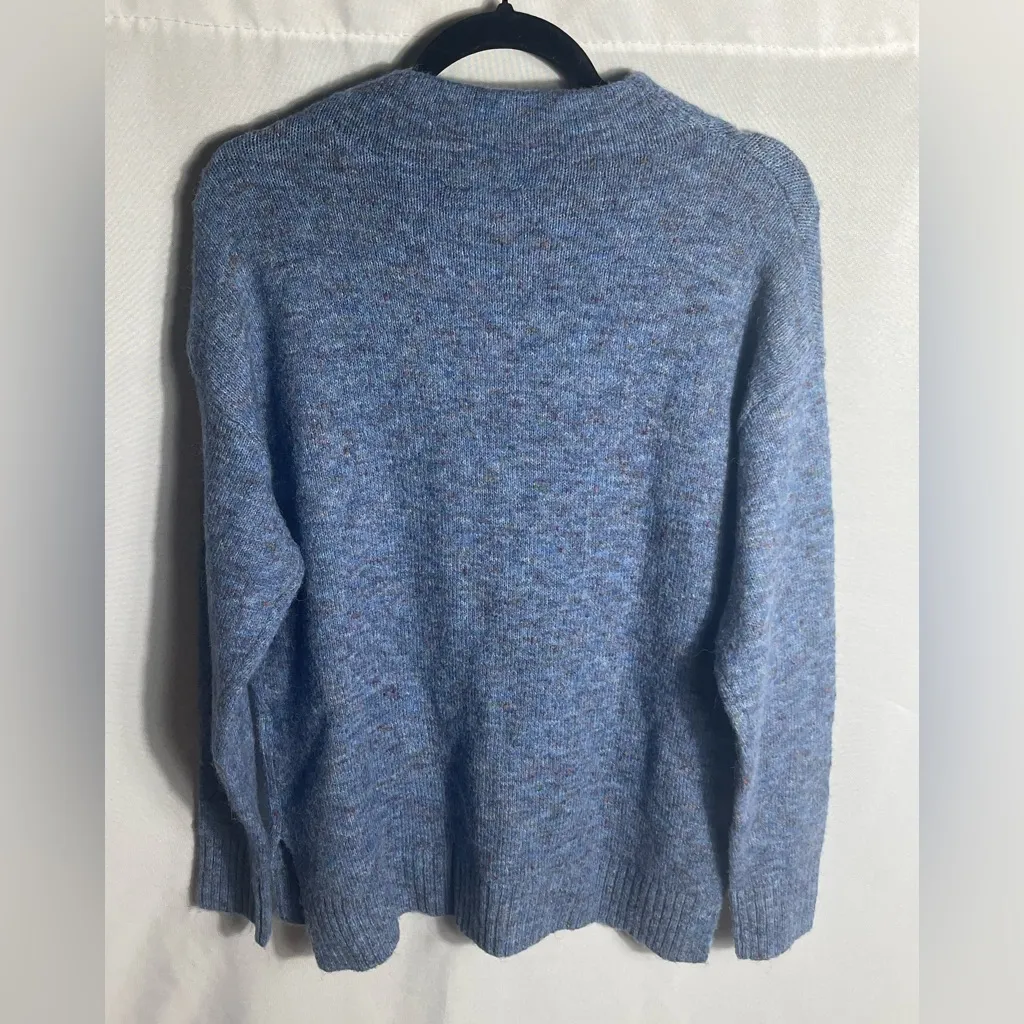 Well Worn Women’s Blue Mock Neck Pullover Sweater Size S Speckled Knit NWT - Image 2