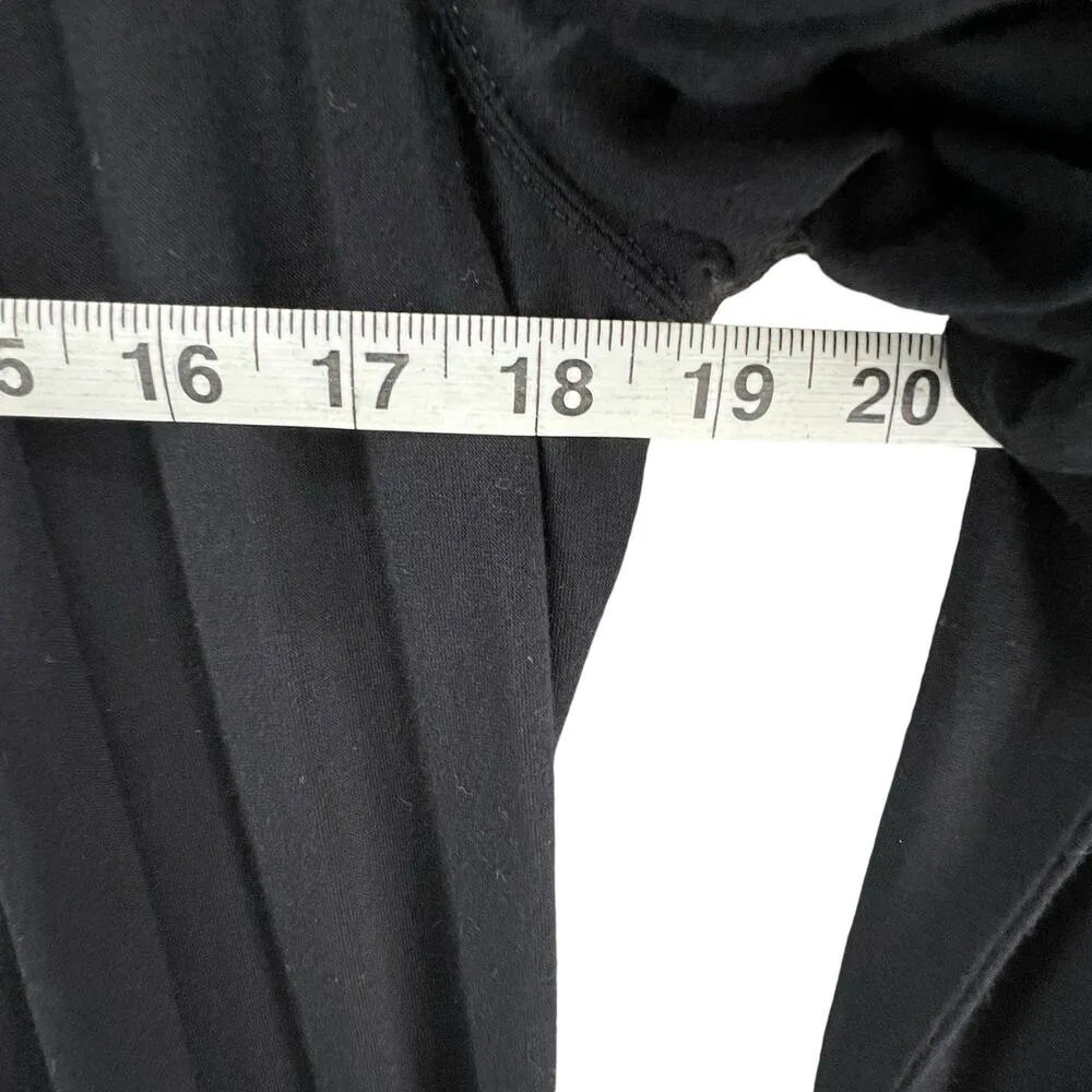 Anthropologie People Like Frank Cardigan Womens M Black Jersey Knit Open Stretch - Image 6