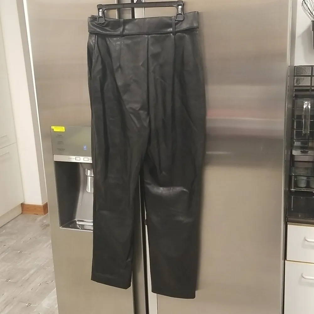 💕TED BAKER💕 Faydell Pleather Belt Detail Trouser ~ Black US 6 NWT - Image 15